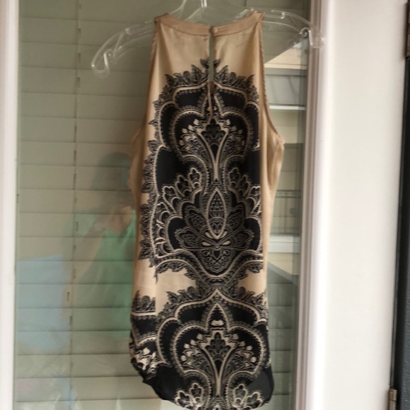 NY& Company Black & tan paisley sleeveless shirt - Picture 4 of 5